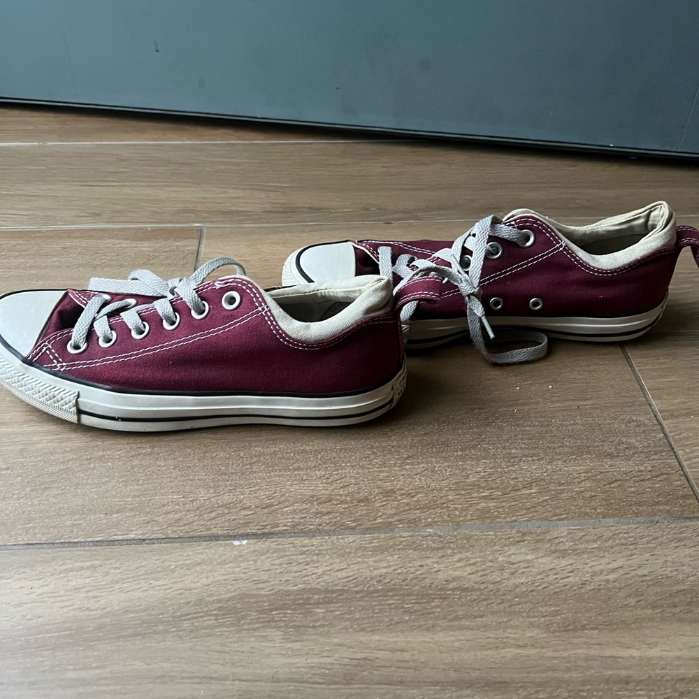 Converse Burgundy Low-Top Sneakers